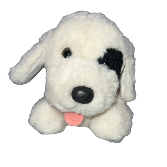 APPLAUSE BRAVO WHITE BLACK BAXTER PUPPY DOG STUFFED ANIMAL PLUSH TOY - Picture 1 of 7
